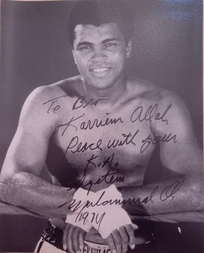 MUHAMMED ALİ ISLAK İMZALI FOTOĞRAF